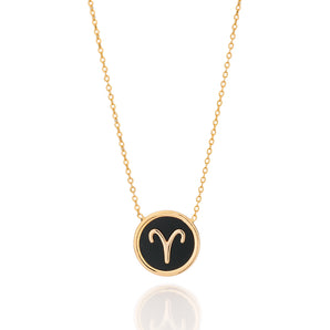 GOLD PLATED ARIES ZODIAC NECKLACE
