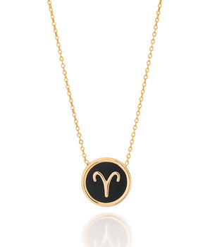 GOLD PLATED ARIES ZODIAC NECKLACE