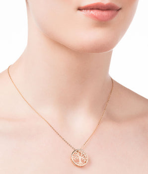 GOLD PLATED NECKLACE WITH TREE OF LIFE PENDANT