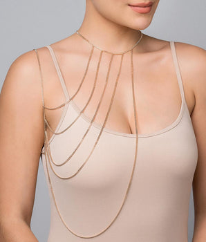 GOLD SIDE-TO-SIDE BODY CHAIN