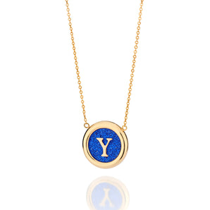 GOLD UNIVERSE LETTER NECKLACE