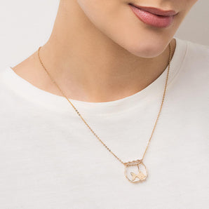 GOLD GOLDFISH BOWL NECKLACE