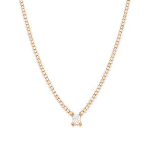 GOLD PLATED CHAIN WITH ZIRCONIA