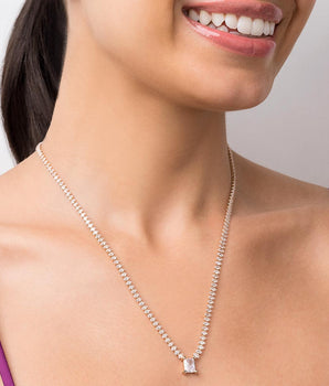 GOLD PLATED CHAIN WITH ZIRCONIA