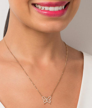 GOLD BUTTERFLY NECKLACE
