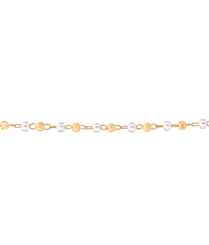 GOLD CHAIN WITH PEARLS