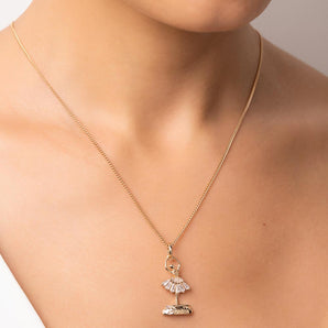 GOLD BALLERINA NECKLACE