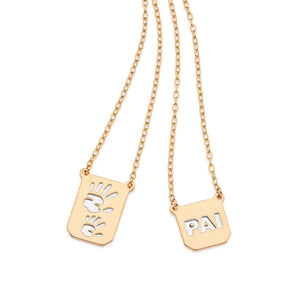 GOLD MEN'S PAI (DAD) SCAPULAR NECKLACE
