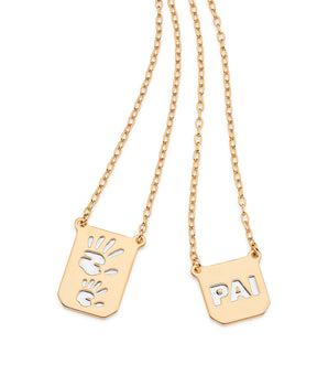 GOLD MEN'S PAI (DAD) SCAPULAR NECKLACE