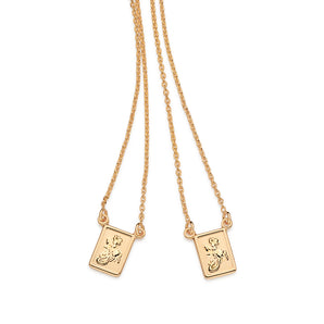 GOLD MEN'S SAINT GEORGE SCAPULAR NECKLACE