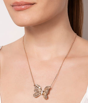 GOLD STUDDED BUTTERFLY MAXI NECKLACE