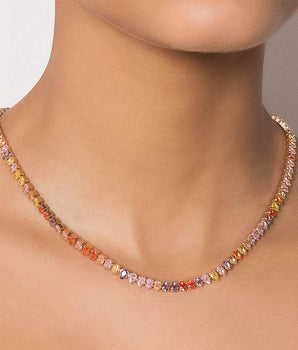 GOLD COLORFUL NIGHT NECKLACE