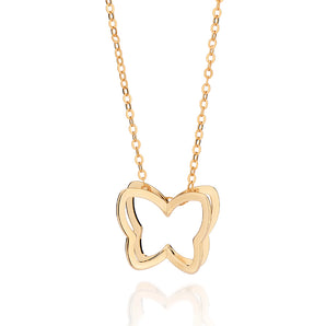 GOLD PLATED NECKLACE WITH BUTTERFLY PENDANT