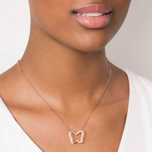 GOLD PLATED NECKLACE WITH BUTTERFLY PENDANT