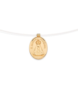 GOLD OUR LADY REVEALED NYLON CHOKER