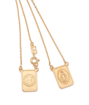 GOLD FAITHFUL SCAPULAR NECKLACE