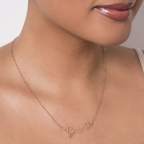 GRATITUDE NECKLACE WITH GOL PLATED BUTTERFLY