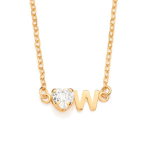 GOLD MOTHERLY LOVE INITIAL NECKLACE