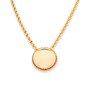 GOLD SPHERE BUTTON NECKLACE
