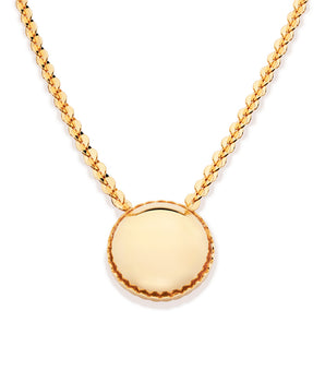 GOLD SPHERE BUTTON NECKLACE