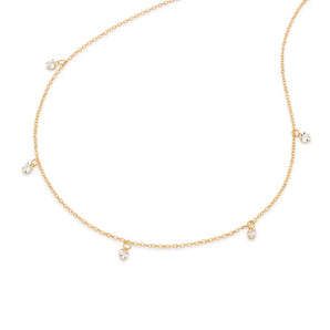 GOLD PLATED NECKLACE WITH ZIRCONIA