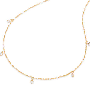 GOLD PLATED NECKLACE WITH ZIRCONIA