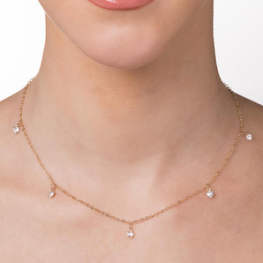 GOLD PLATED NECKLACE WITH ZIRCONIA