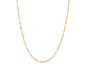 GOLD FLAT OVAL LINK CHAIN - 16IN