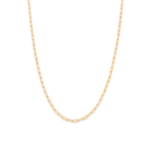 GOLD FLAT OVAL LINK CHAIN - 16IN