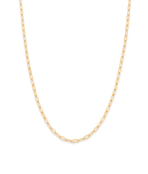 GOLD FLAT OVAL LINK CHAIN - 16IN