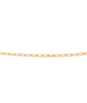 GOLD FLAT OVAL LINK CHAIN - 16IN