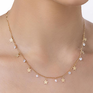 GOLD MEDITERRANEAN NIGHT SKY NECKLACE