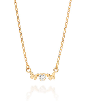 GOLD MEMORY BUTTERFLIES NECKLACE