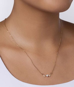 GOLD MEMORY BUTTERFLIES NECKLACE