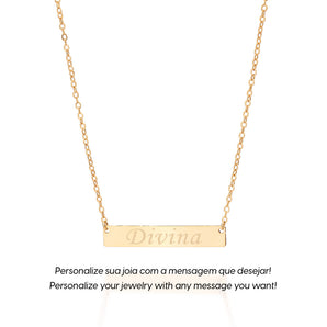 GOLD CUSTOMIZABLE PLAQUE NECKLACE
