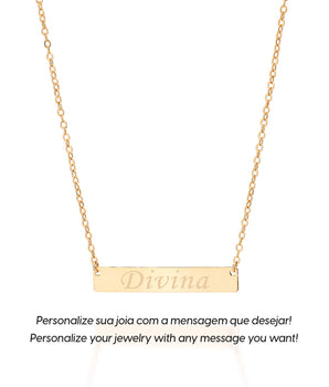 GOLD CUSTOMIZABLE PLAQUE NECKLACE