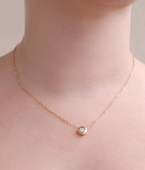 GOLD MODERN POINT OF LIGHT NECKLACE