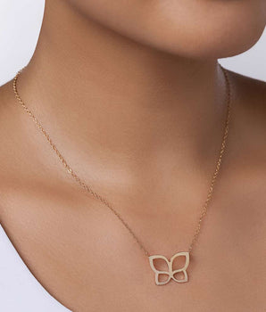 GOLD ROMMANEL BUTTERFLY MINI NECKLACE