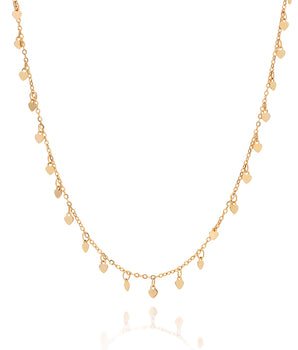 GOLD LINKED BY LOVE HEART CHARM NECKLACE