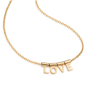 GOLD SPELLBOUND LOVE LETTER NECKLACE