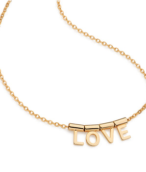 GOLD SPELLBOUND LOVE LETTER NECKLACE