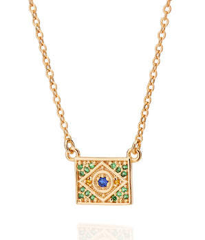 GOLD BRAZIL FLAG NECKLACE