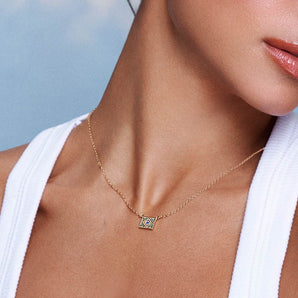 GOLD BRAZIL FLAG NECKLACE