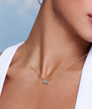 GOLD BRAZIL FLAG NECKLACE