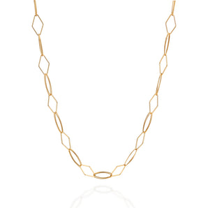 GOLD LOZENGE AND OVAL LINK CHOKER