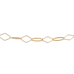 GOLD LOZENGE AND OVAL LINK CHOKER