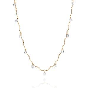 GOLD DAINTY POINT OF LIGHT CHOKER