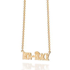 GOLD MEN'S BEM-BLACK NECKLACE