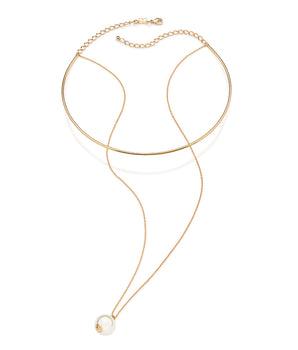 GOLD PEARLED NIGHT NECKLACE