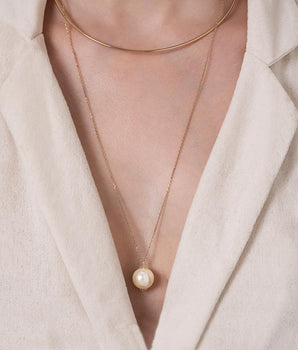 GOLD PEARLED NIGHT NECKLACE
